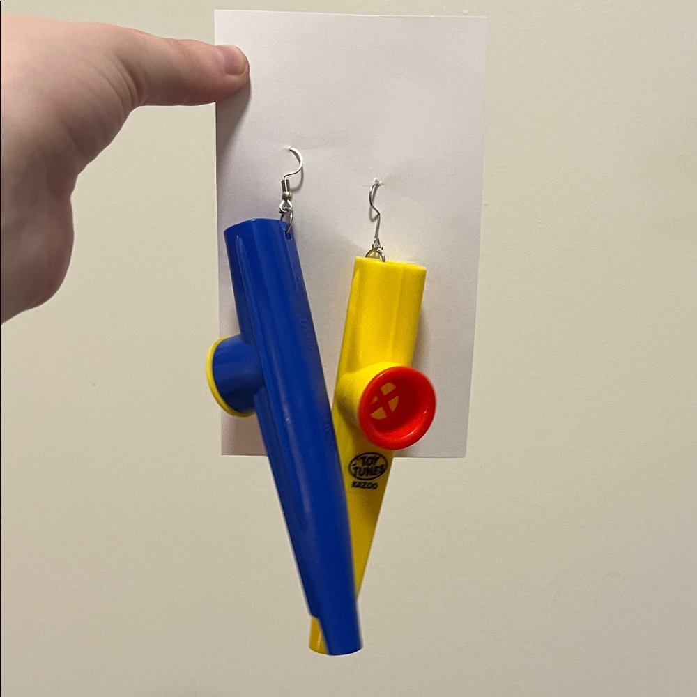 Handmade Kazoo Earrings- Functional